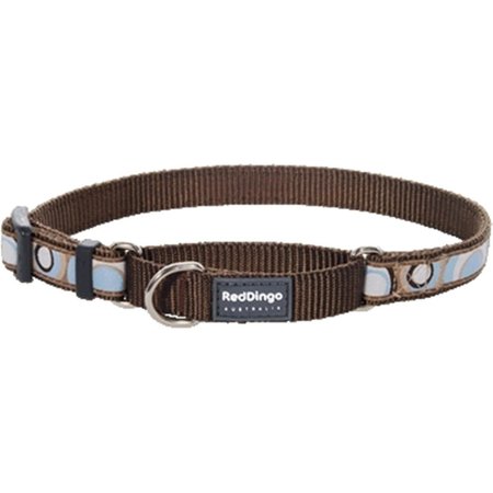 RED DINGO Martingale Dog Collar Design Circadelic Brown, Small RE437150